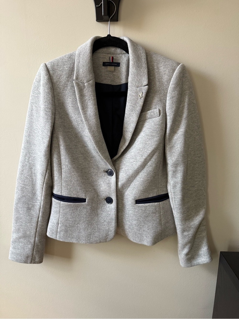 Tommy Hilfiger Light Gray Women's Tailored Blazer -